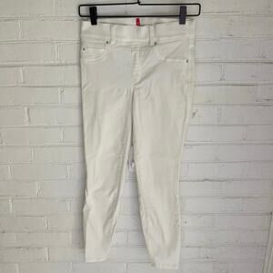 Spanx Small Petite White Jegging Neutral Minimalist Pants Casual Comfy Denim
